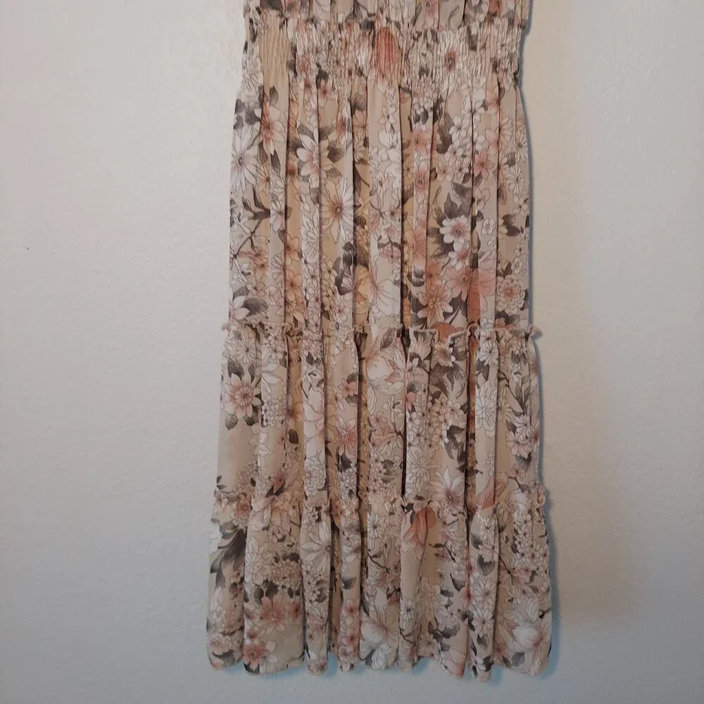 Kate & Lily Floral Smocked Midi Dress | Size 6 - Picture 5 of 9